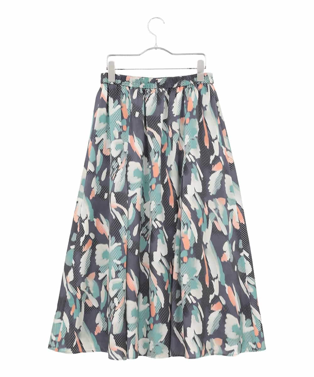 RLHAE37310 HIROKO BIS GRANDE(ヒロコ ビス グランデ) デジタルフラワープリントスカート グリーン