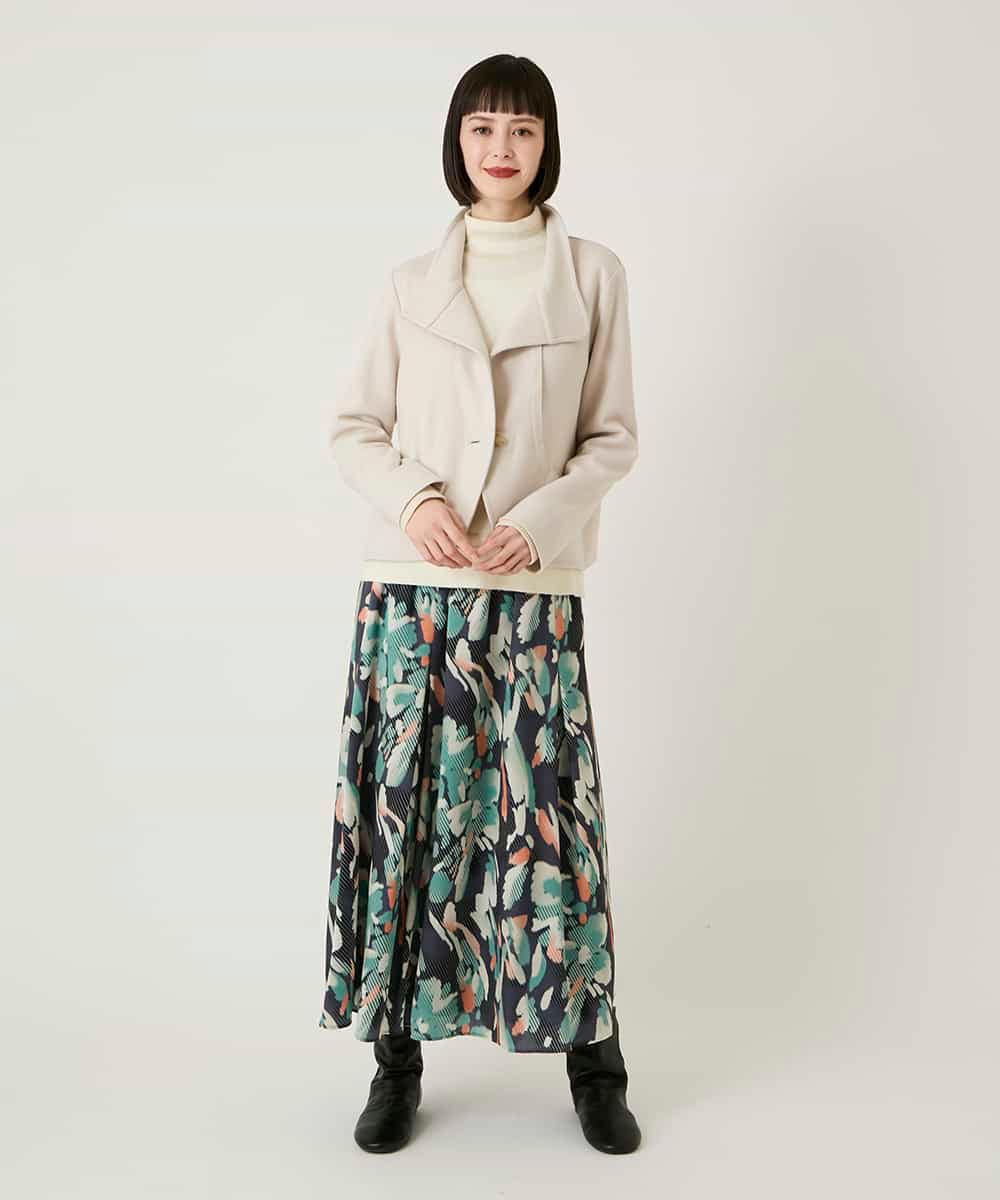 RLHAE37310 HIROKO BIS GRANDE(ヒロコ ビス グランデ) デジタルフラワープリントスカート グリーン