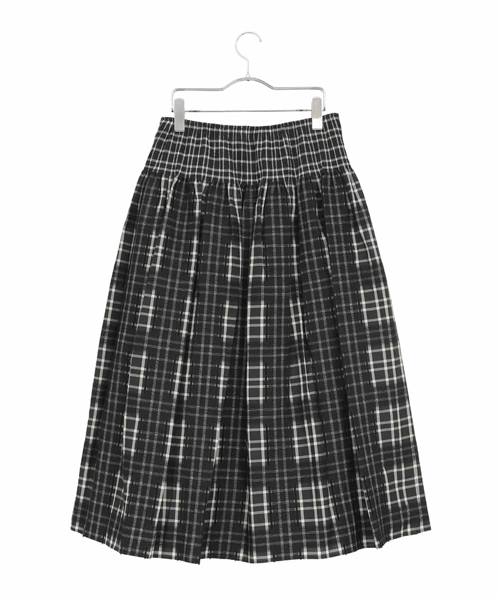 RLHAE52350 HIROKO BIS GRANDE(ヒロコ ビス グランデ) 【大きいサイズ】チェックジャカードシャーリングスカート ブラック