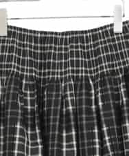 RLHAE52350 HIROKO BIS GRANDE(ヒロコ ビス グランデ) 【大きいサイズ】チェックジャカードシャーリングスカート ブラック