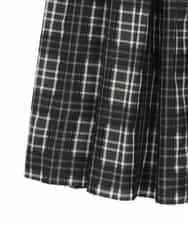 RLHAE52350 HIROKO BIS GRANDE(ヒロコ ビス グランデ) 【大きいサイズ】チェックジャカードシャーリングスカート ブラック