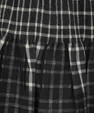 RLHAE52350 HIROKO BIS GRANDE(ヒロコ ビス グランデ) 【大きいサイズ】チェックジャカードシャーリングスカート ブラック