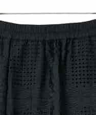 RLHAF50410 HIROKO BIS GRANDE(ヒロコ ビス グランデ) 【大きいサイズ】モチーフレースデザインスカート /洗える ブラック