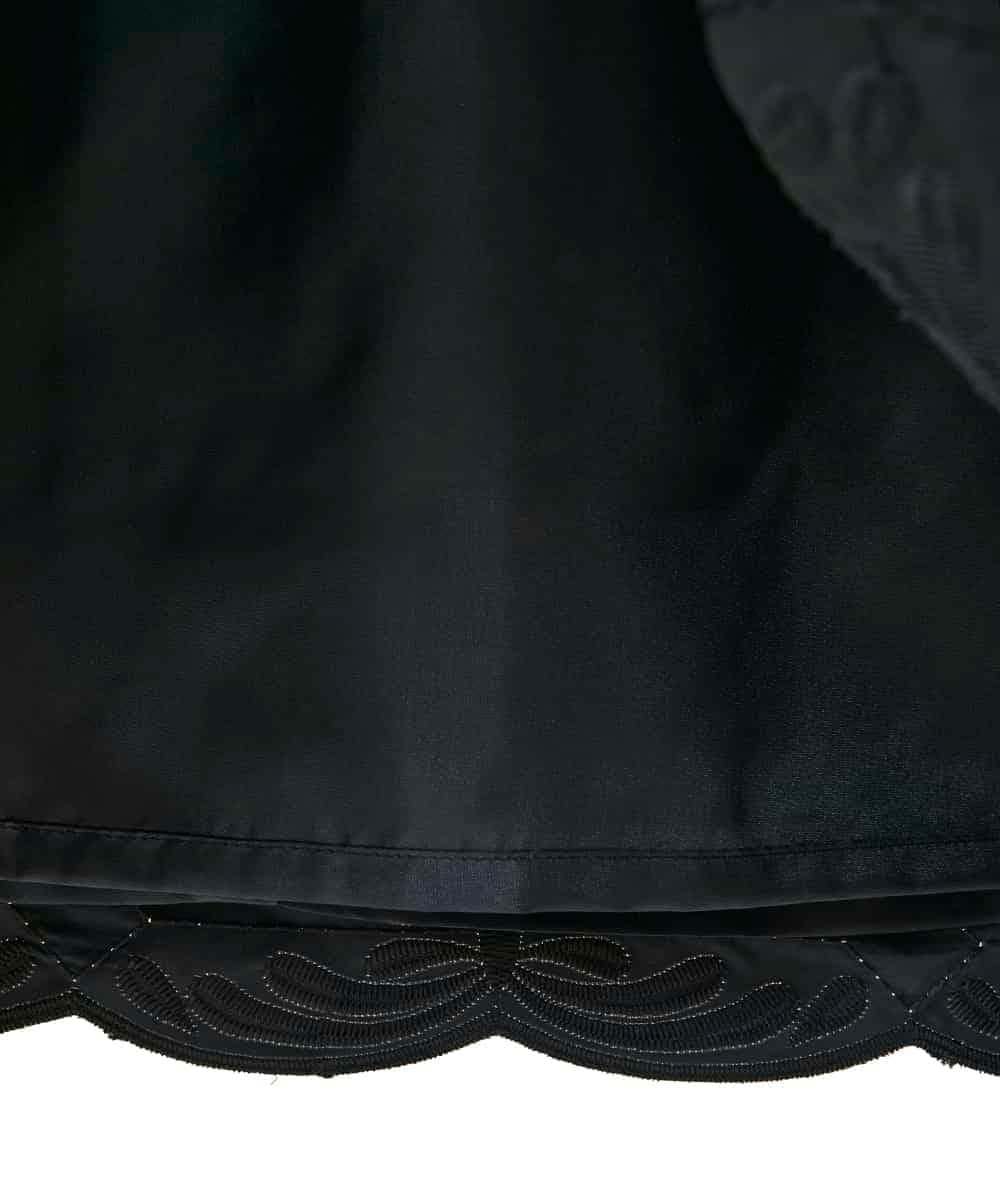 RLHAF50410 HIROKO BIS GRANDE(ヒロコ ビス グランデ) 【大きいサイズ】モチーフレースデザインスカート /洗える ブラック