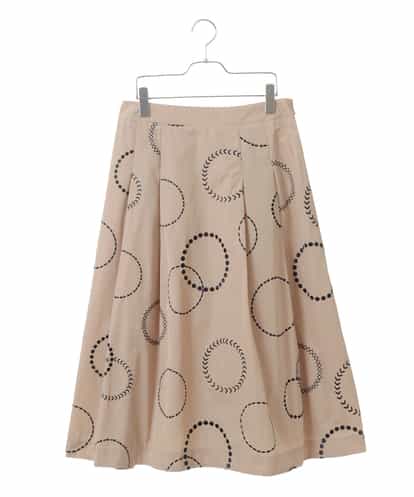 RLHAU26350 HIROKO BIS GRANDE 【洗える】サークル刺繍フレアスカート