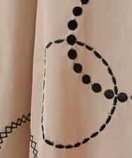 RLHAU26350 HIROKO BIS GRANDE(ヒロコ ビス グランデ) 【洗える】サークル刺繍フレアスカート ベージュ