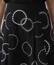 RLHAU26350 HIROKO BIS GRANDE(ヒロコ ビス グランデ) 【洗える】サークル刺繍フレアスカート ブラック
