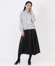 RLHAW10290 HIROKO BIS GRANDE(ヒロコ ビス グランデ) 【洗える】レザーライクエレガンスプリーツスカート ブラック