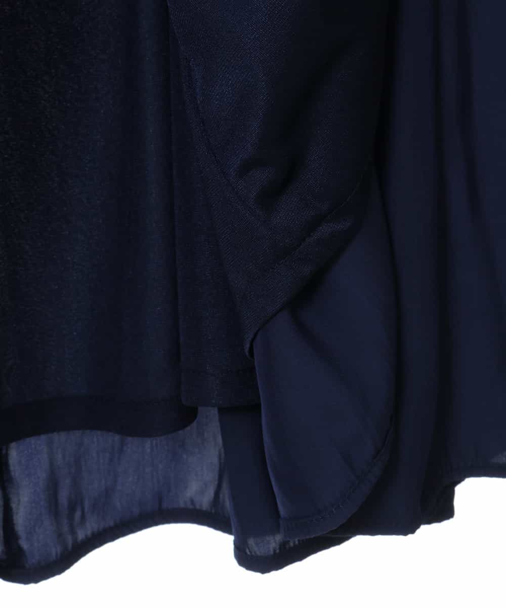 RLHCP20250 HIROKO BIS GRANDE(ヒロコ ビス グランデ) 【洗濯機で洗える/日本製】フレアリラックススカート ネイビー