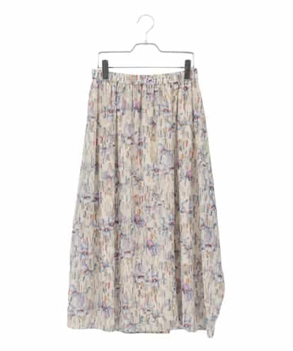 RLHDD08310  【大きいサイズ】アイリスフラワープリントシアースカート