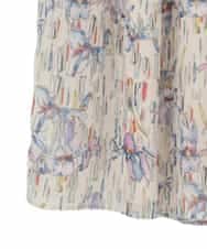 RLHDD08310 HIROKO BIS GRANDE(ヒロコ ビス グランデ) 【大きいサイズ】アイリスフラワープリントシアースカート アイボリー