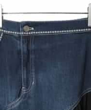 RLHED11290 HIROKO BIS GRANDE(ヒロコ ビス グランデ) 異素材ジョイントリメイク風デニムスカート ネイビー