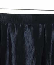 RLHEV20290 HIROKO BIS GRANDE(ヒロコ ビス グランデ) 【大きいサイズ】切り替えギャザーメタリックスカート /洗濯機で洗える ネイビー