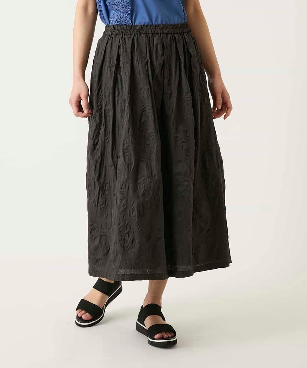 RLHFD26310 HIROKO BIS GRANDE(ヒロコ ビス グランデ) ボタニカルモチーフスカート ブラウン