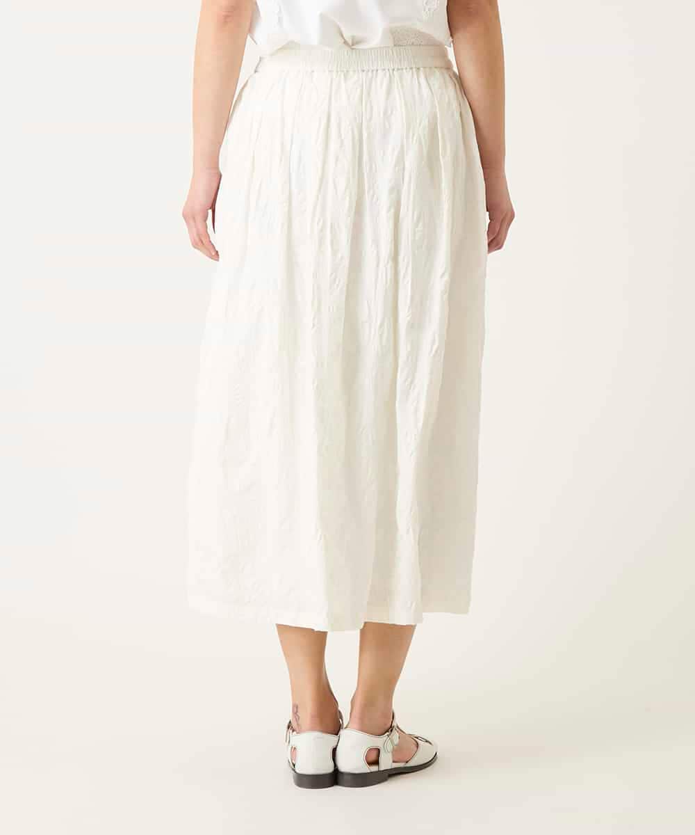 RLHFD26310 HIROKO BIS GRANDE(ヒロコ ビス グランデ) ボタニカルモチーフスカート ホワイト