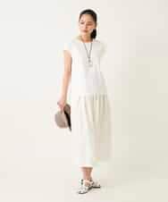 RLHFD26310 HIROKO BIS GRANDE(ヒロコ ビス グランデ) ボタニカルモチーフスカート ホワイト