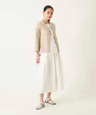 RLHFD26310 HIROKO BIS GRANDE(ヒロコ ビス グランデ) ボタニカルモチーフスカート ホワイト