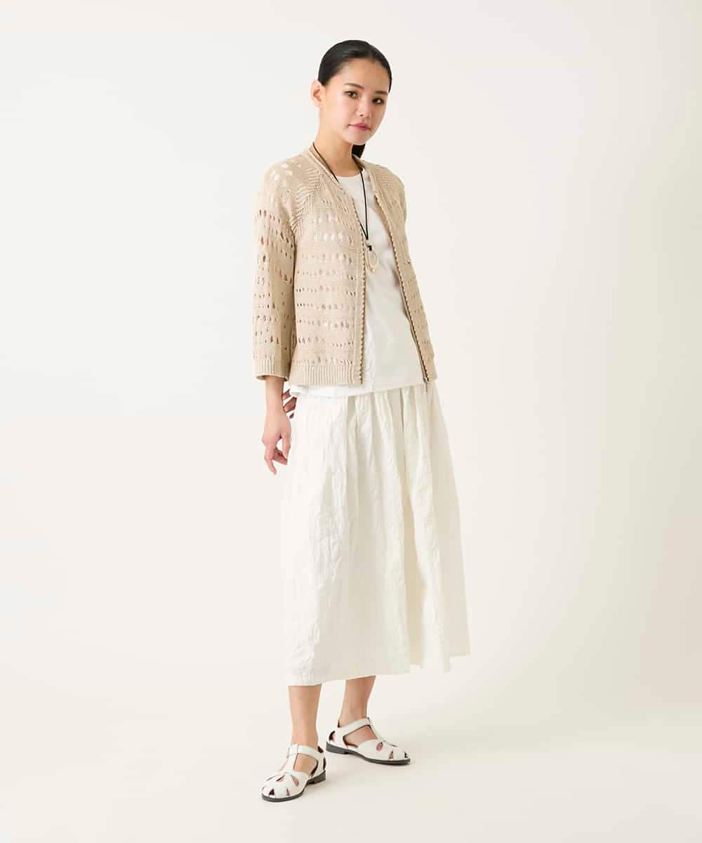 RLHFD26310 HIROKO BIS GRANDE(ヒロコ ビス グランデ) ボタニカルモチーフスカート ホワイト