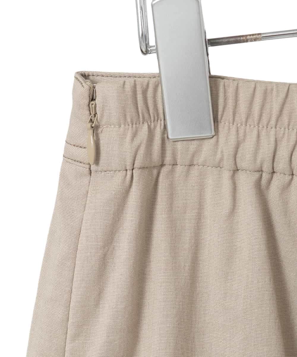 RLHFD31310 HIROKO BIS GRANDE(ヒロコ ビス グランデ) 【大きいサイズ】リネンライクアウトポケットフレアスカート /洗濯機で洗える ベージュ