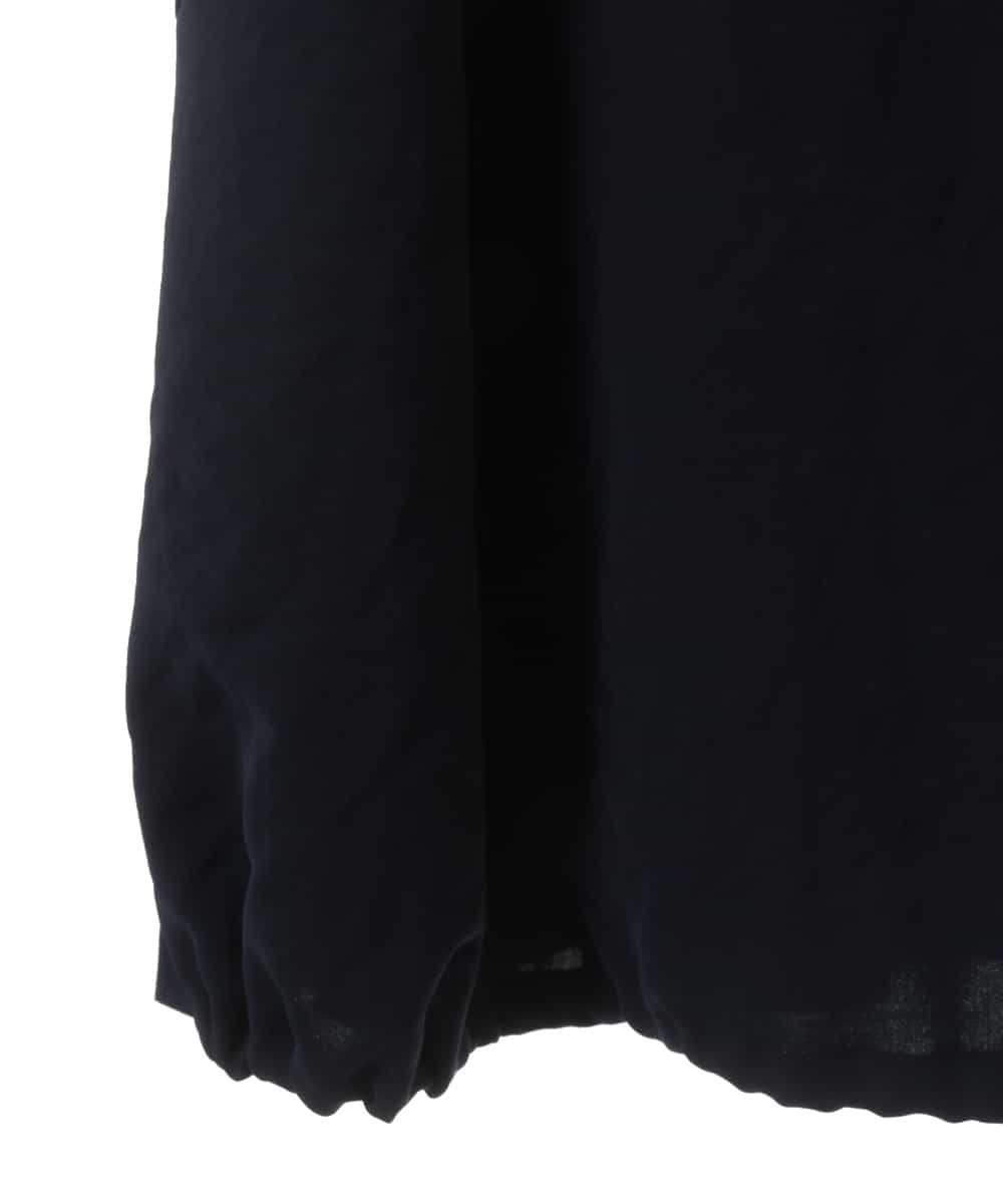 RLHFV03310 HIROKO BIS GRANDE(ヒロコ ビス グランデ) 【大きいサイズ】マテリアルMIXエッグシルエットスカート /洗える ネイビー