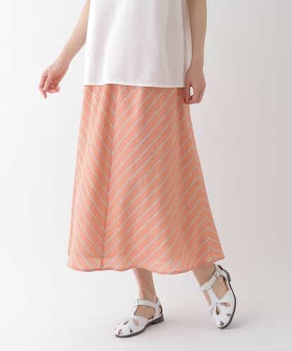 RLHHS15290 HIROKO BIS GRANDE ストライプデザインフレアスカート