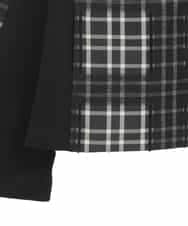 RLJAE50450 HIROKO BIS GRANDE(ヒロコ ビス グランデ) 【大きいサイズ】チェックジャカードジップアップジャケット ブラック