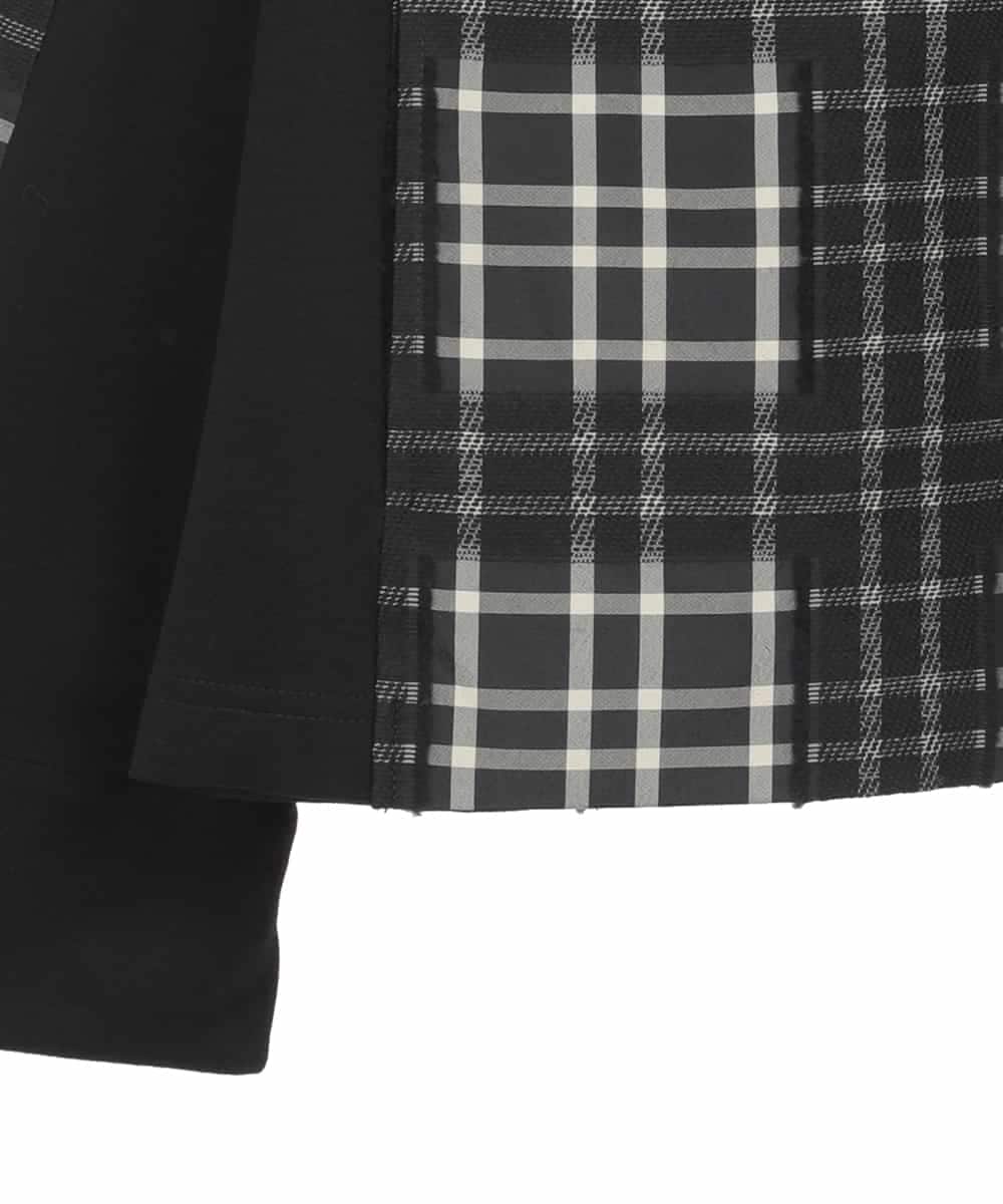 RLJAE50450 HIROKO BIS GRANDE(ヒロコ ビス グランデ) 【大きいサイズ】チェックジャカードジップアップジャケット ブラック