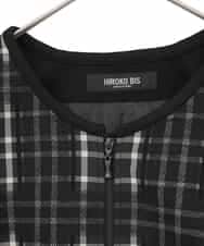 RLJAE50450 HIROKO BIS GRANDE(ヒロコ ビス グランデ) 【大きいサイズ】チェックジャカードジップアップジャケット ブラック