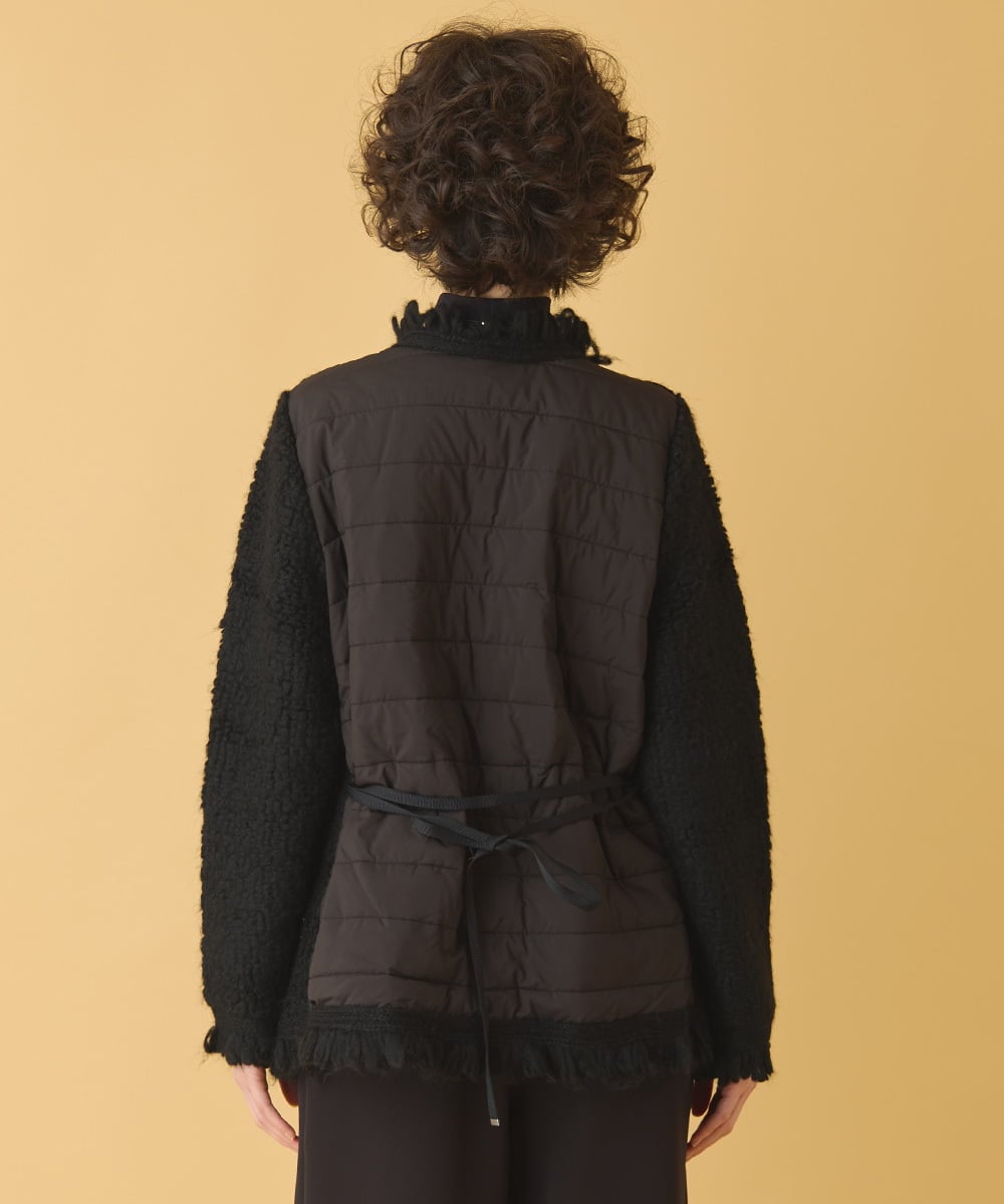 RLJAX11510 HIROKO BIS GRANDE(ヒロコ ビス グランデ) ループフリンジデザインジャケット ブラック