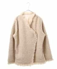 RLJAX11510 HIROKO BIS GRANDE(ヒロコ ビス グランデ) ループフリンジデザインジャケット ベージュ