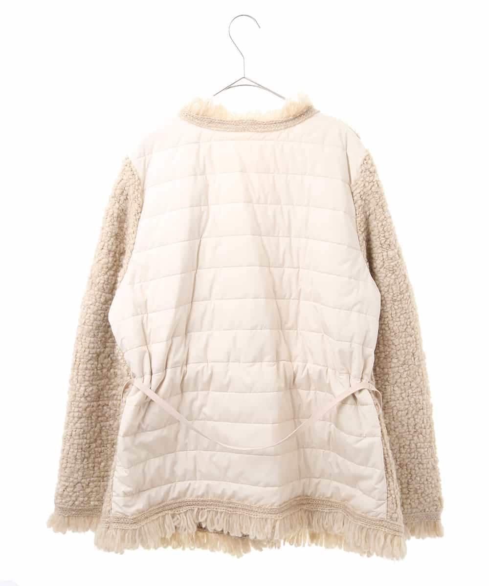 RLJAX11510 HIROKO BIS GRANDE(ヒロコ ビス グランデ) ループフリンジデザインジャケット ベージュ