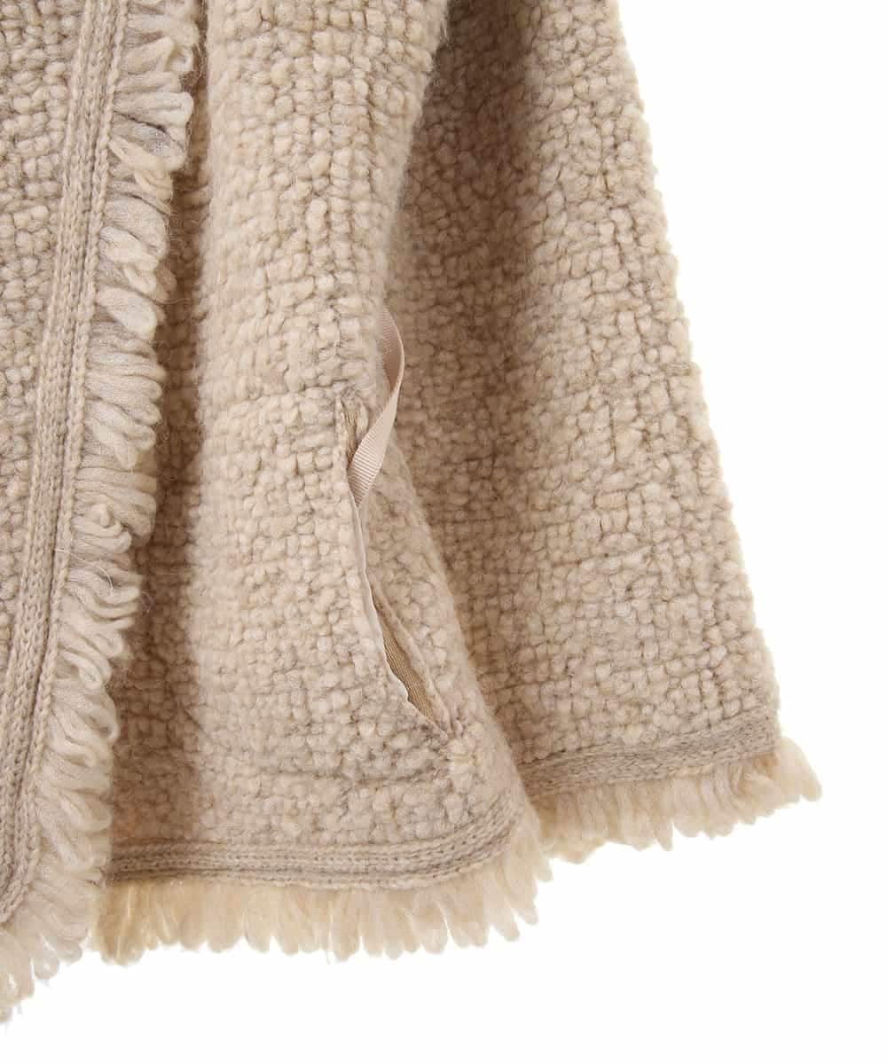 RLJAX11510 HIROKO BIS GRANDE(ヒロコ ビス グランデ) ループフリンジデザインジャケット ベージュ