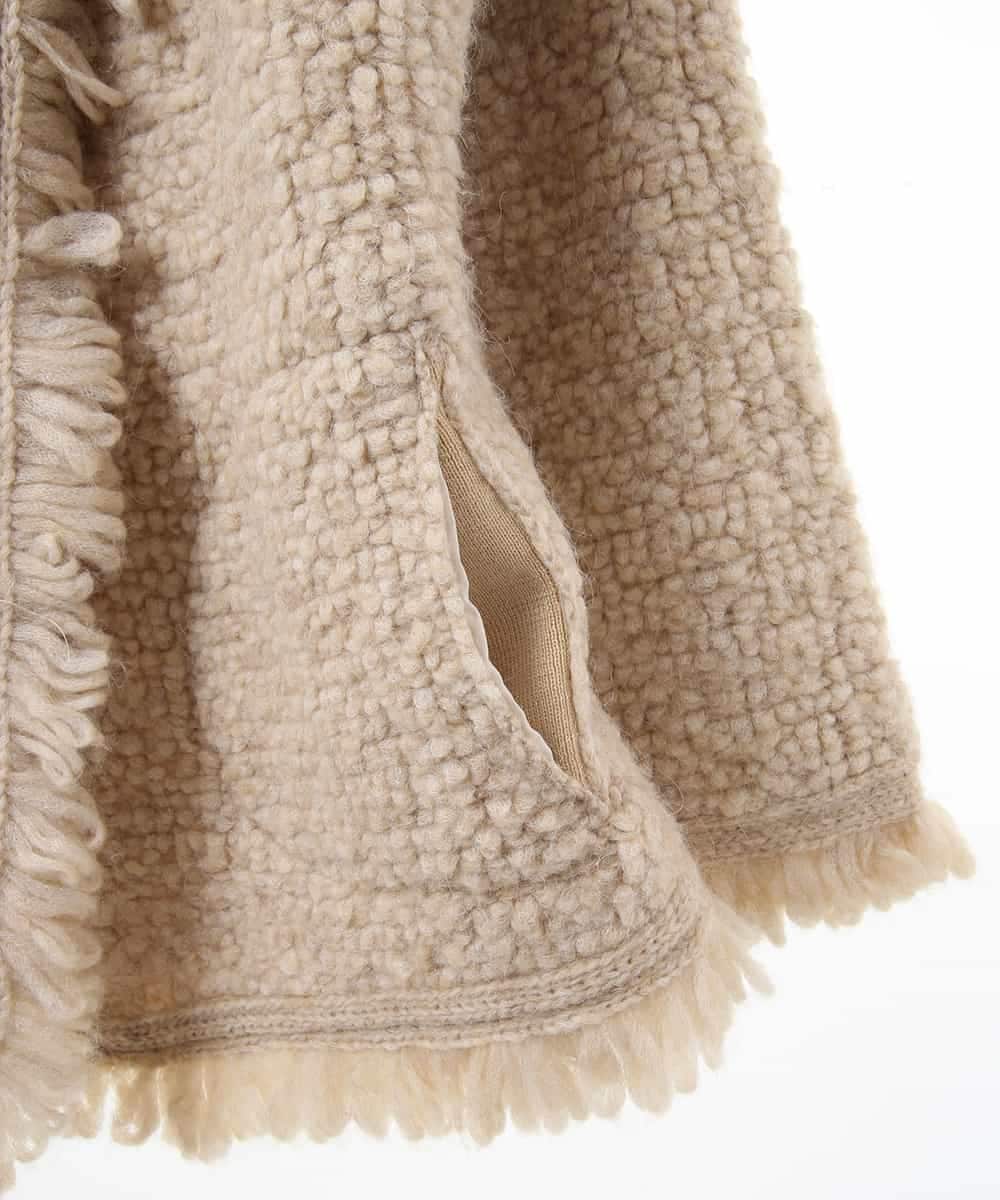 RLJAX11510 HIROKO BIS GRANDE(ヒロコ ビス グランデ) ループフリンジデザインジャケット ベージュ