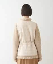 RLJAX11510 HIROKO BIS GRANDE(ヒロコ ビス グランデ) ループフリンジデザインジャケット ベージュ