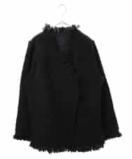 RLJAX11510 HIROKO BIS GRANDE(ヒロコ ビス グランデ) ループフリンジデザインジャケット ブラック