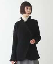 RLJAX11510 HIROKO BIS GRANDE(ヒロコ ビス グランデ) ループフリンジデザインジャケット ブラック