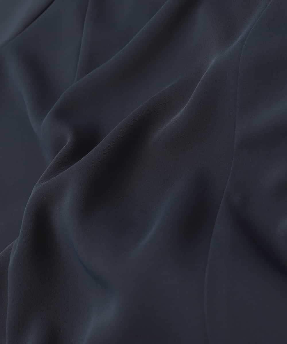 RLJDD02470 HIROKO BIS GRANDE(ヒロコ ビス グランデ) 【大きいサイズ】無地×ストライプレイヤード風ジャケット ネイビー