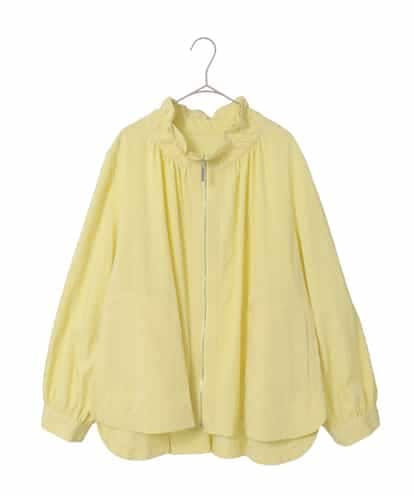 RLJED01410  ナチュラルワッシャーギャザーライトブルゾン