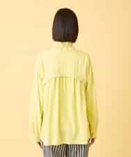 RLJED01410 HIROKO BIS GRANDE(ヒロコ ビス グランデ) 【大きいサイズ】ナチュラルワッシャーギャザーライトブルゾン ライトイエロー