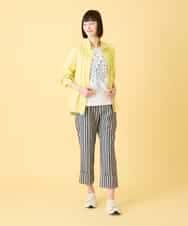 RLJED01410 HIROKO BIS GRANDE(ヒロコ ビス グランデ) 【大きいサイズ】ナチュラルワッシャーギャザーライトブルゾン ライトイエロー