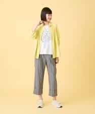 RLJED01410 HIROKO BIS GRANDE(ヒロコ ビス グランデ) 【大きいサイズ】ナチュラルワッシャーギャザーライトブルゾン ライトイエロー