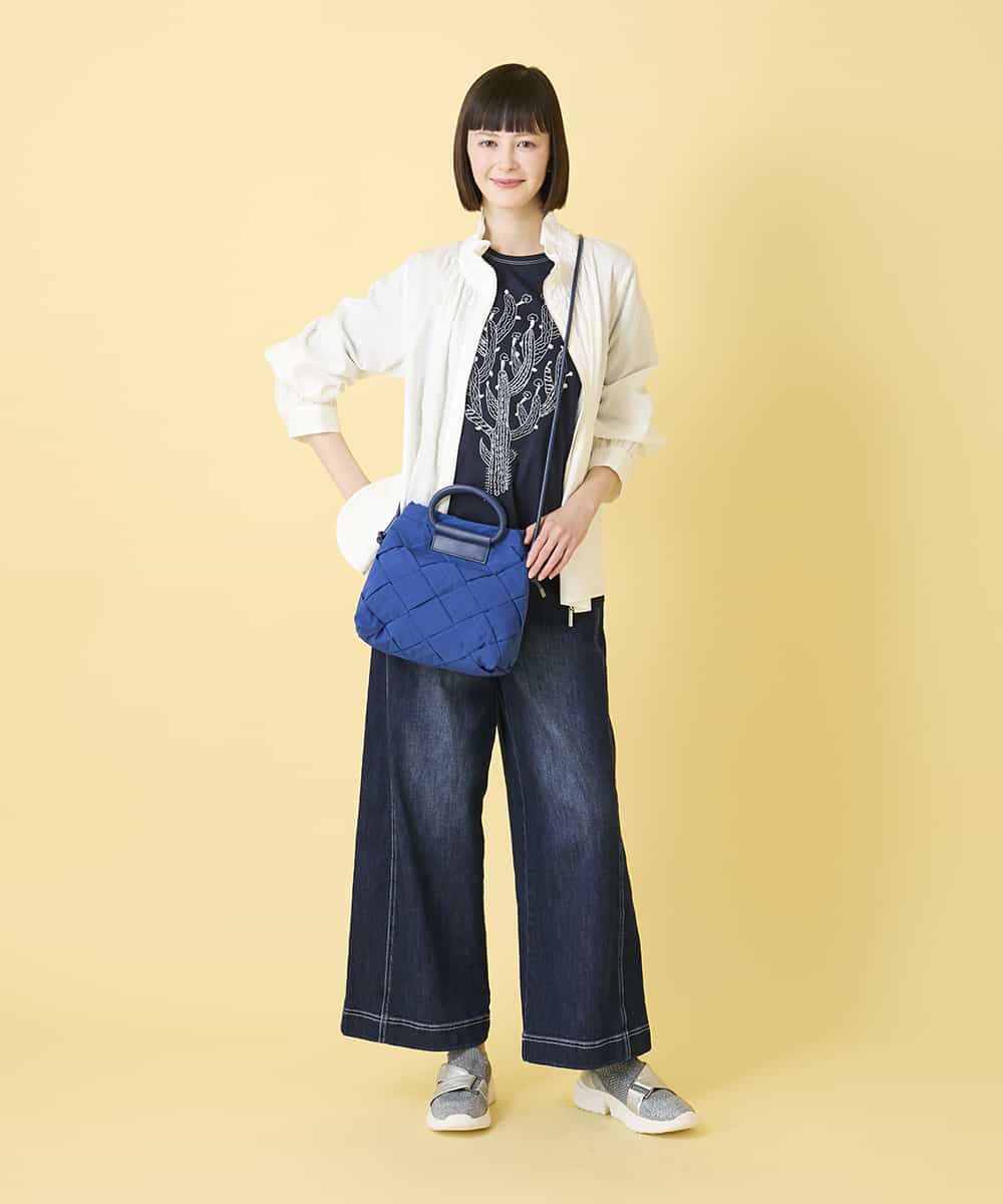 RLJED01410 HIROKO BIS GRANDE(ヒロコ ビス グランデ) 【大きいサイズ】ナチュラルワッシャーギャザーライトブルゾン ライトイエロー