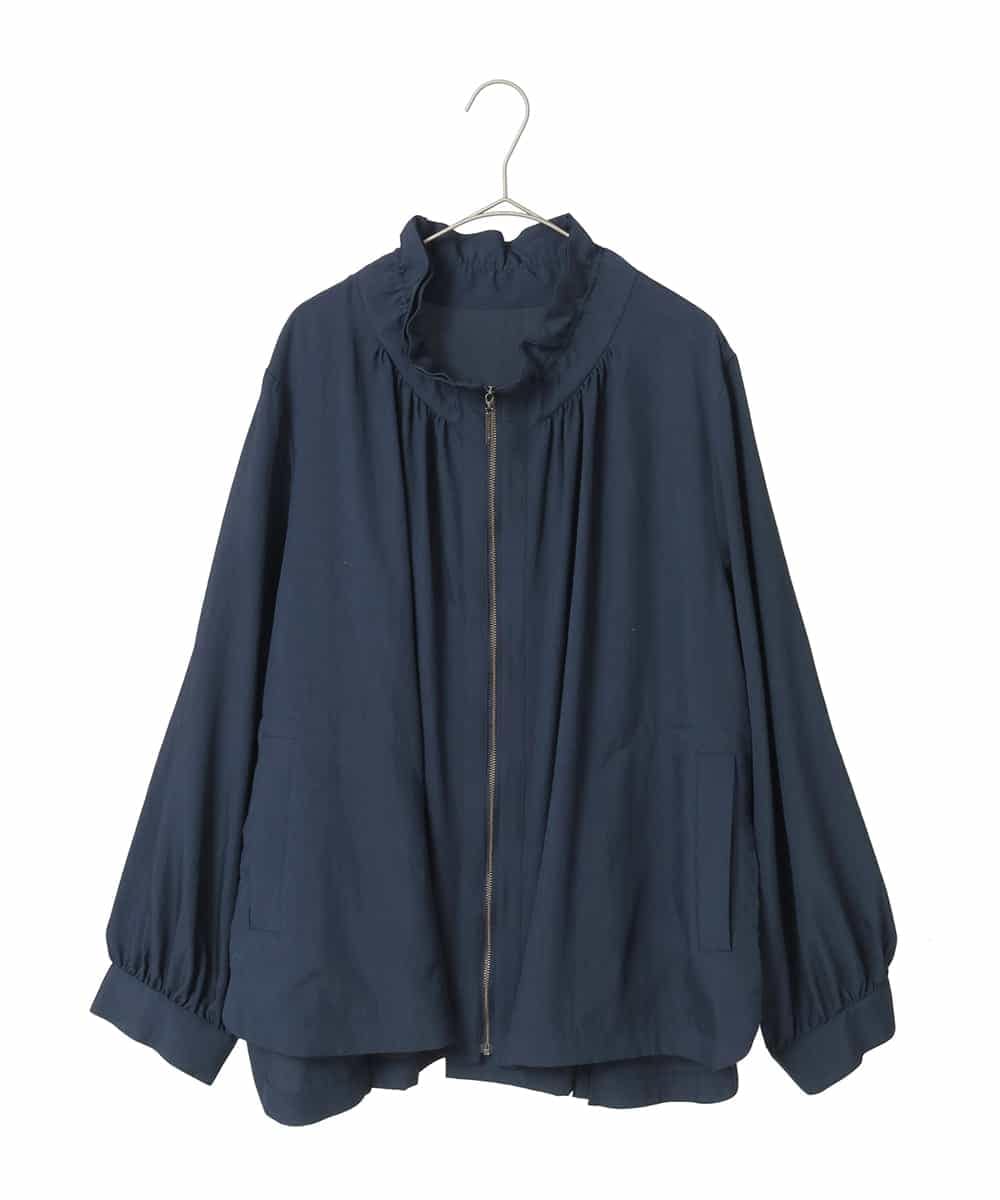 RLJED01410 HIROKO BIS GRANDE(ヒロコ ビス グランデ) ナチュラルワッシャーギャザーライトブルゾン ネイビー