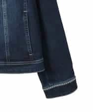 RLJED10350 HIROKO BIS GRANDE(ヒロコ ビス グランデ) 【大きいサイズ】ピンタックデニムジャケット ネイビー