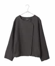 RLJED45410 HIROKO BIS GRANDE(ヒロコ ビス グランデ) ジャカードノーカラージャケット ダークグレー