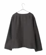 RLJED45410 HIROKO BIS GRANDE(ヒロコ ビス グランデ) ジャカードノーカラージャケット ダークグレー