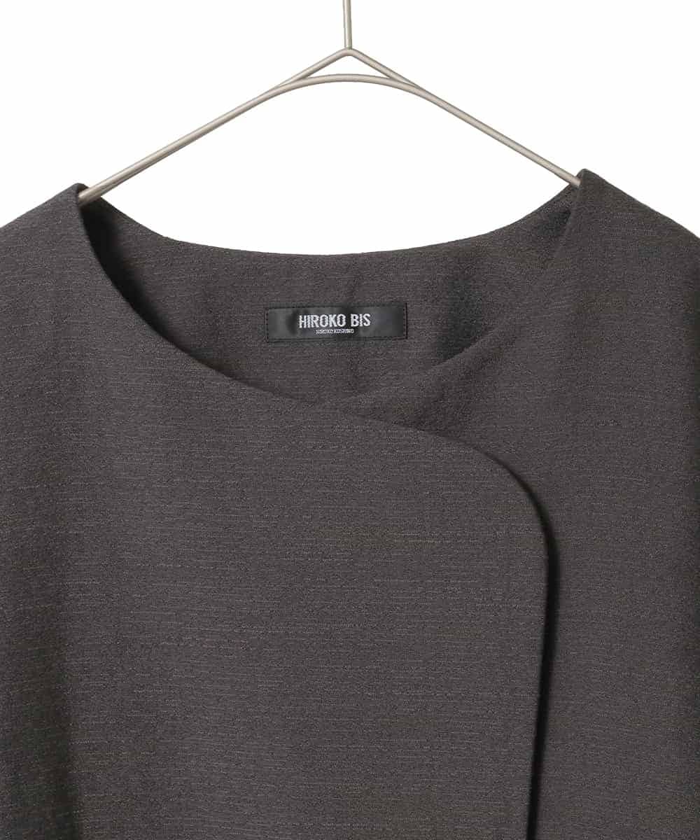 RLJED45410 HIROKO BIS GRANDE(ヒロコ ビス グランデ) ジャカードノーカラージャケット ダークグレー