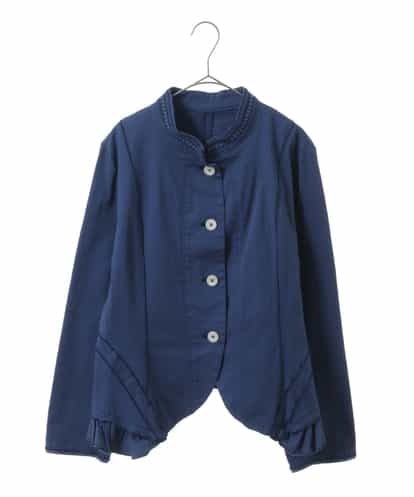 RLJEV05310 HIROKO BIS GRANDE 【大きいサイズ】異素材フリル製品染めジャケット /洗える