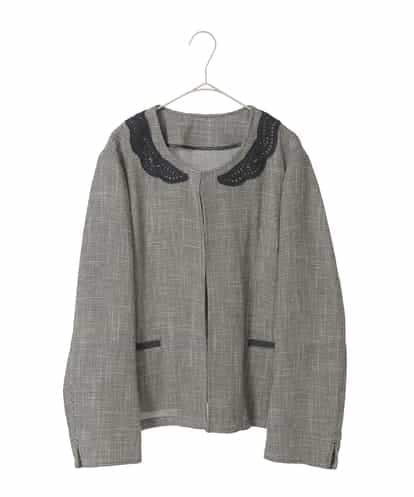 RLJFD01380 HIROKO BIS GRANDE ツイーディーメッシュコンパクトジャケット