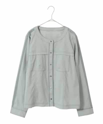 RLJFD30380 HIROKO BIS GRANDE 【大きいサイズ】リネンライクショートジャケット /洗濯機で洗える